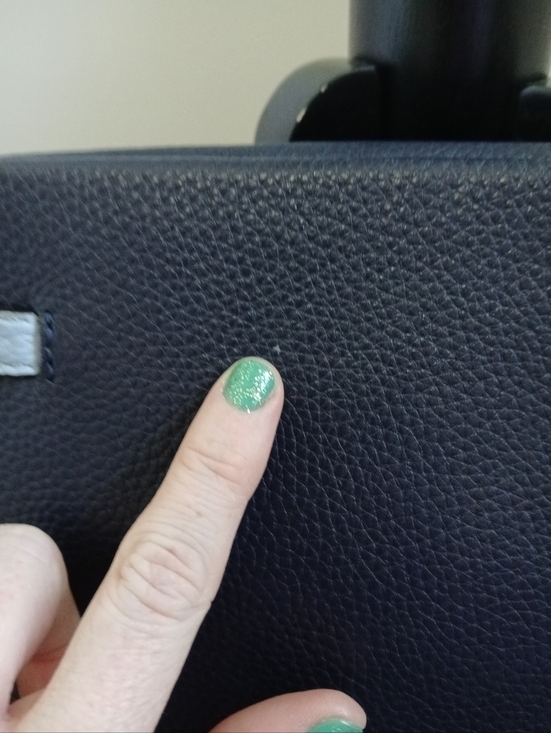 Kate Spade- Navy Blue/Light Blue-Two-toned-Pebbled Leather-Crossbody Bag - Picture 10 of 15